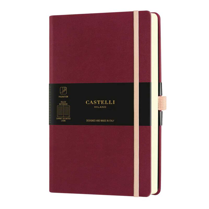 Castelli Aquarella A5 Ruled Black Cherry Notebook image number 0